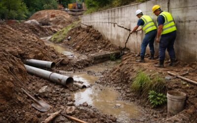 Travaux extérieurs et gestion des eaux : causes cachées de malfaçons